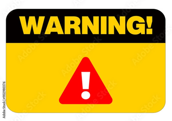 Obraz Warning Sticker