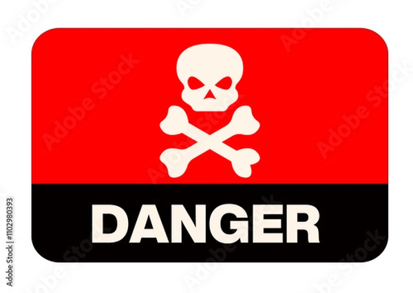 Obraz Warning Sticker