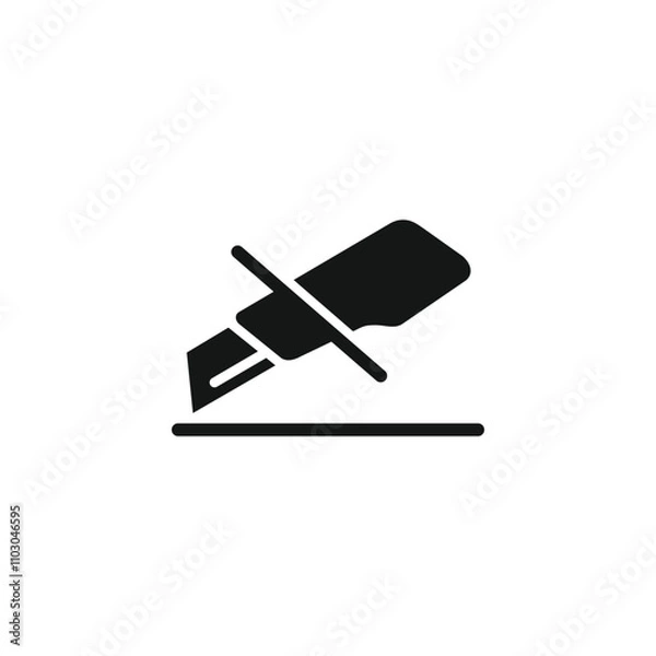 Obraz Do not use cutter icon template vector illustration