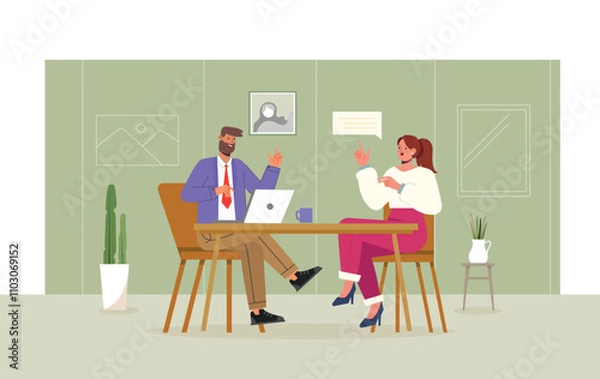 Obraz Job Interview Illustration
