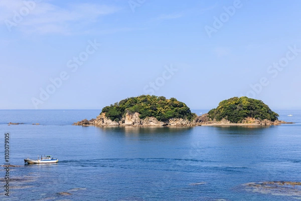 Fototapeta 無人島鹿島　和歌山県みなべ町