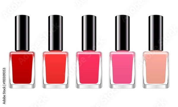 Fototapeta Набор лаков для ногтей. Вектор.