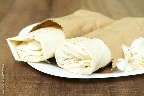 Obraz two falafel on a plate 