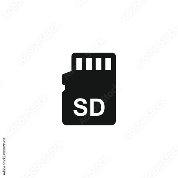Obraz Micro SD icon template vector illustration
