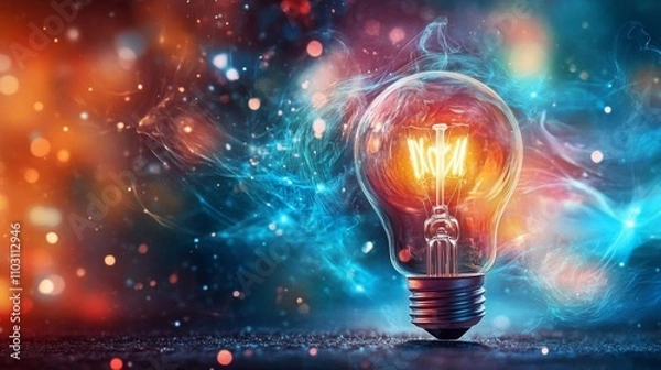 Obraz Illuminate Research Pathways: The Quest for Knowledge with a Lightbulb