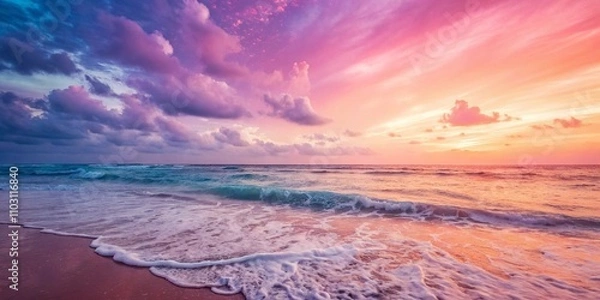 Fototapeta OCEAN NATURAL Gradient Abstract Background in Vibrant Colors Vector
