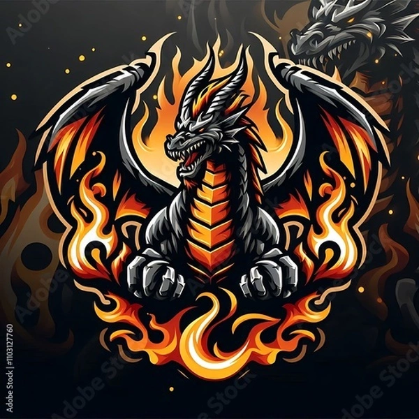 Obraz dragon logo