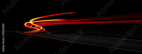 Obraz light trails in tunnel