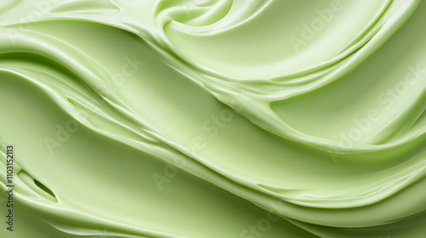 Fototapeta Creamy Ice Cream Wallpaper Texture Inspired by Nature Abstract Art Soft Green Hues Digital Close-Up for Home Decor