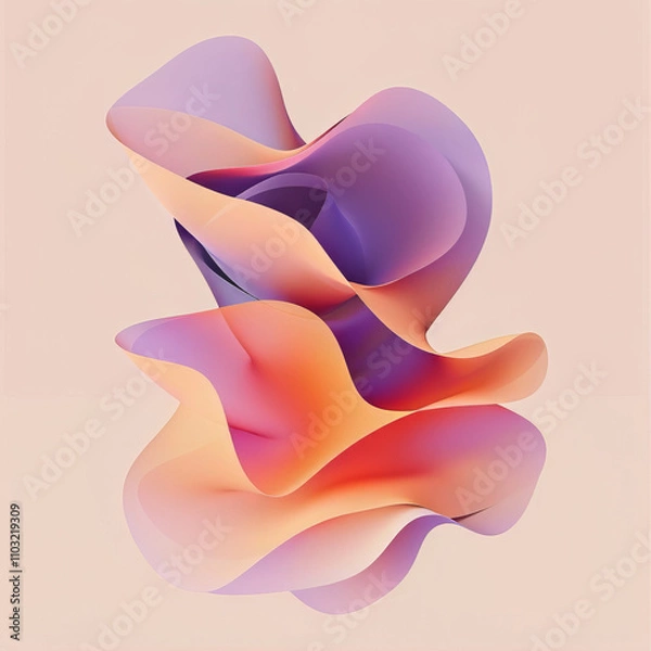 Fototapeta Gradient Organic Abstract Shape 