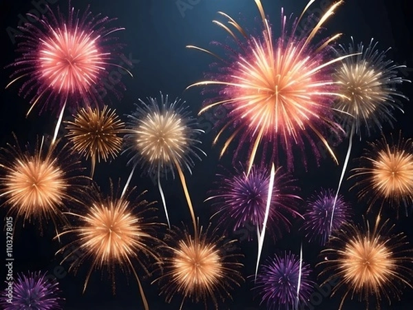 Obraz fireworks background