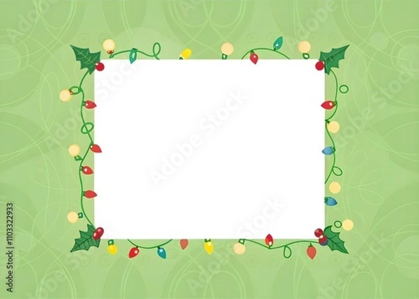 Fototapeta Christmas frame Background with ornaments