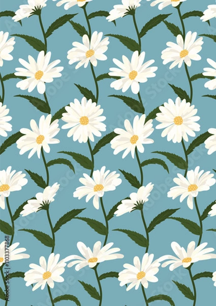 Fototapeta Daisy flower background.Eps 10 vector.