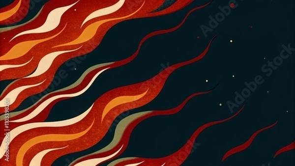 Obraz vibrant abstract style fire background with copy space