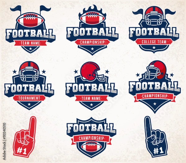 Fototapeta Wektor logo i insygnia piłki nożnej