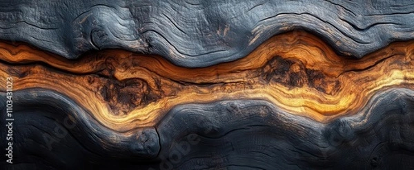 Fototapeta isolated closeup of a beautifully textured core walnut wood displaying intricate veins and rich tones the natural patterns create a stunning visual perfect for design inspiration