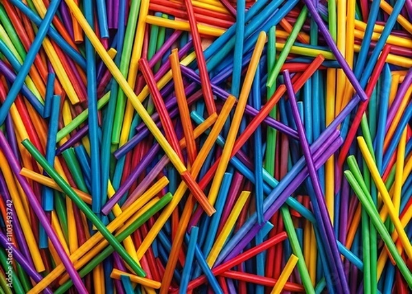 Fototapeta Colorful Abstract Sticks Decorative Pattern for Wallpaper Background, Perfect for Home Decor, Interior Design, and Modern Aesthetic Spaces, Vibrant and Eye-Catching Design Elements