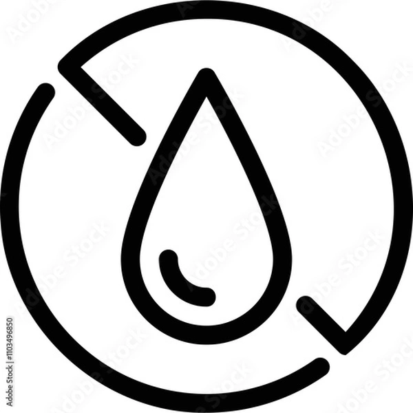 Fototapeta Simple vector icon drop