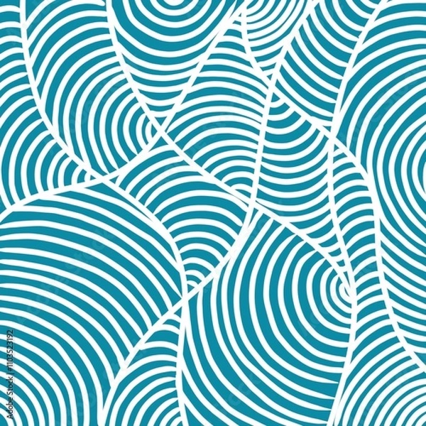 Fototapeta Illustration of a curved line pattern with a cool combination of white lines to form an elegant background pattern