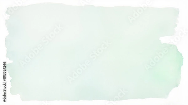 Fototapeta Light mint green watercolor gradient with smooth texture
