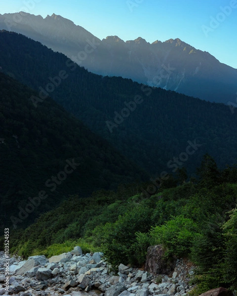 Obraz 双六小屋周辺の北アルプスの景色