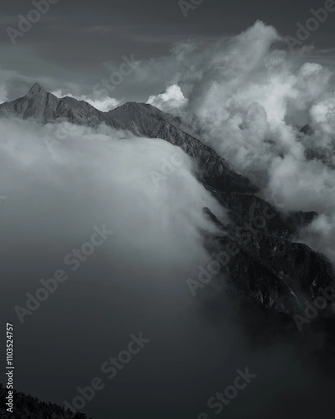 Obraz 双六小屋周辺の北アルプスの景色