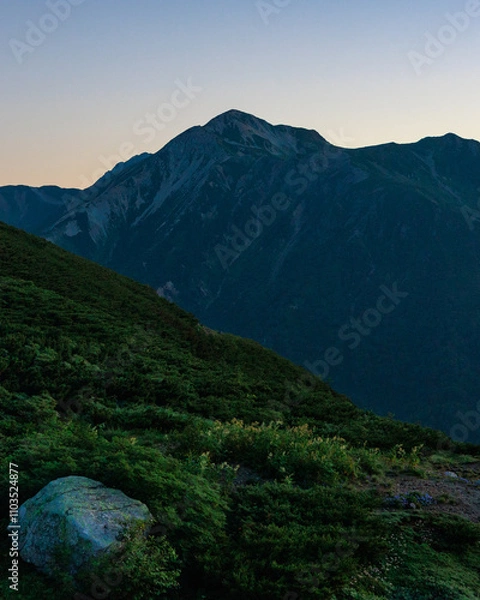 Fototapeta 双六小屋周辺の北アルプスの景色