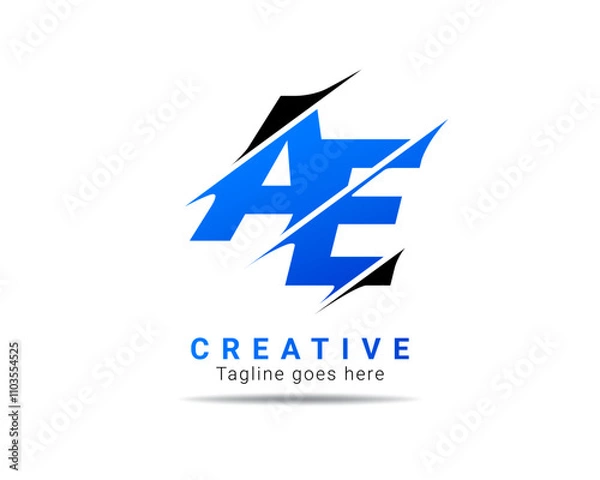 Obraz Letter AE creative logo design