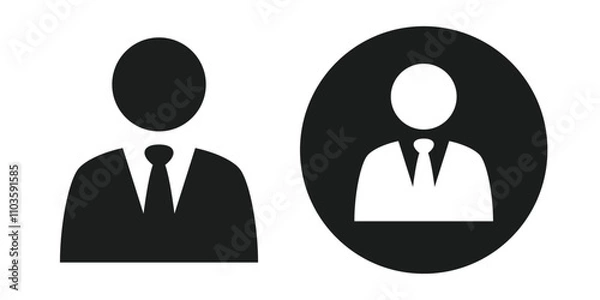 Obraz Icons representing businessmen, users, CEOs, profiles, owners, etc.