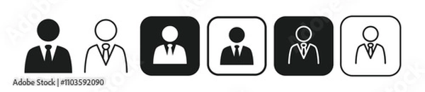 Obraz Icons representing businessmen, users, CEOs, profiles, owners, etc.