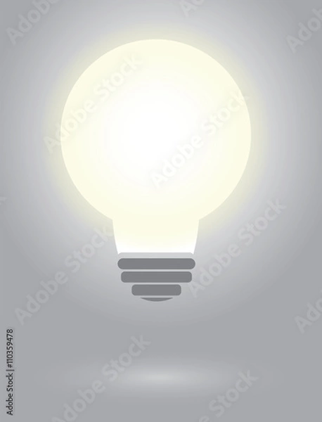 Obraz Clear shining lightbulb