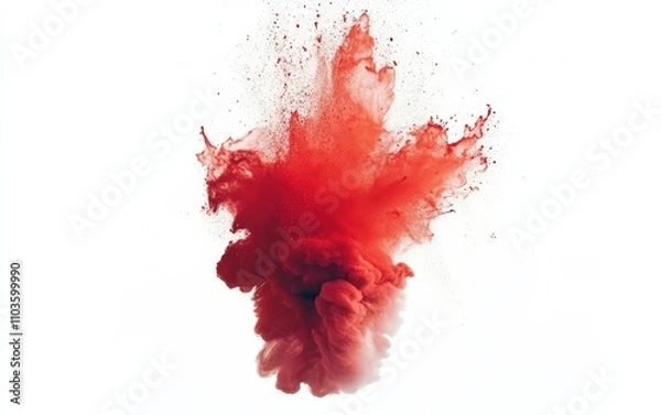 Fototapeta red wine splash isolated on white background 