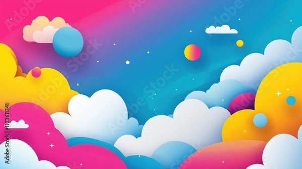 Fototapeta Colorful Abstract Cloud Background Design