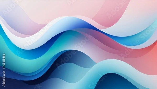 Fototapeta Modern 2D Wallpaper with Grainy Gradient Colors