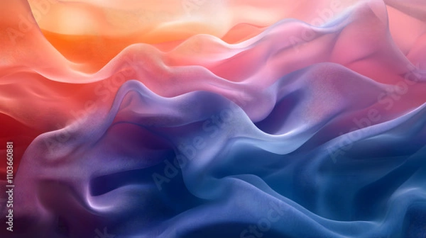 Fototapeta Subtle layers of translucent colors melting seamlessly into one another.