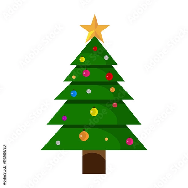 Fototapeta christmas tree vector