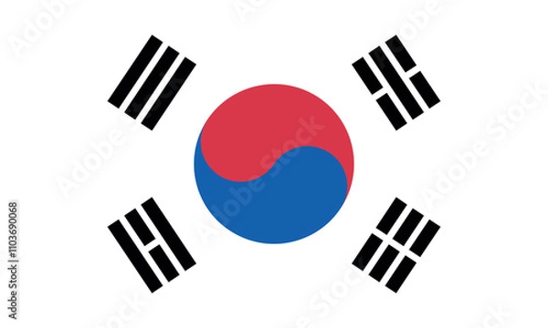 Obraz National flag of South Korea