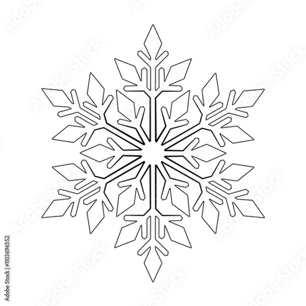 Obraz Snowflake cooring pages