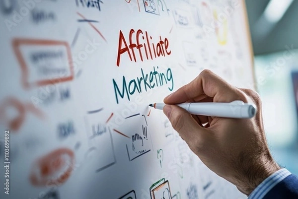 Obraz Affiliate Marketing Strategy Brainstorming Session