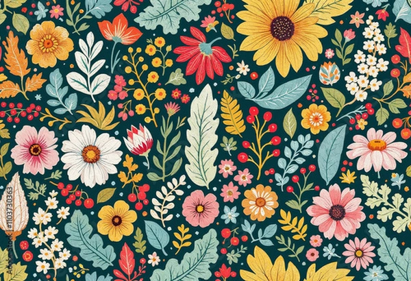 Obraz seamless floral pattern