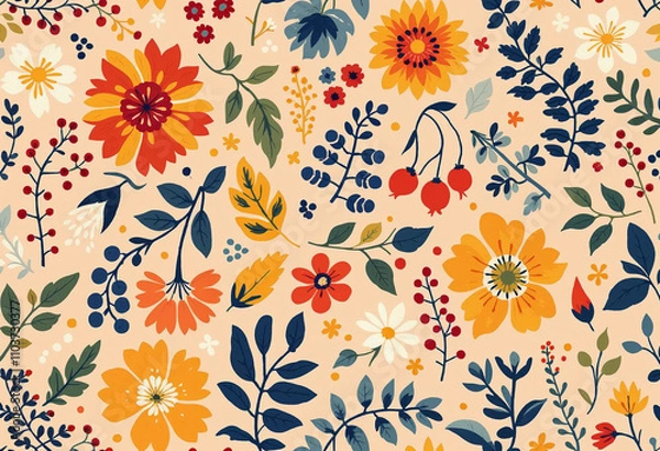 Obraz seamless floral pattern