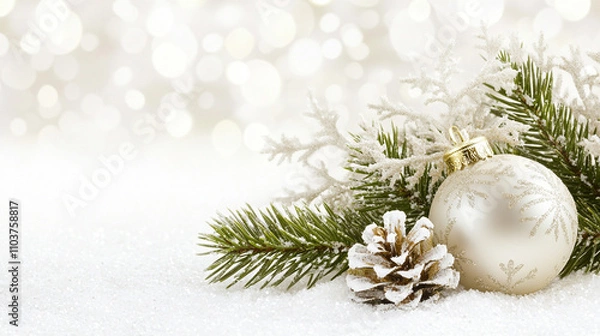 Fototapeta Elegant Christmas Decor with Soft Light