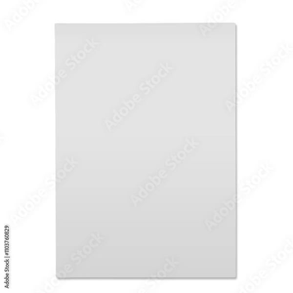 Obraz An unique concept of isolated A4 memo on plain background , very suitable to use in mostly office project.