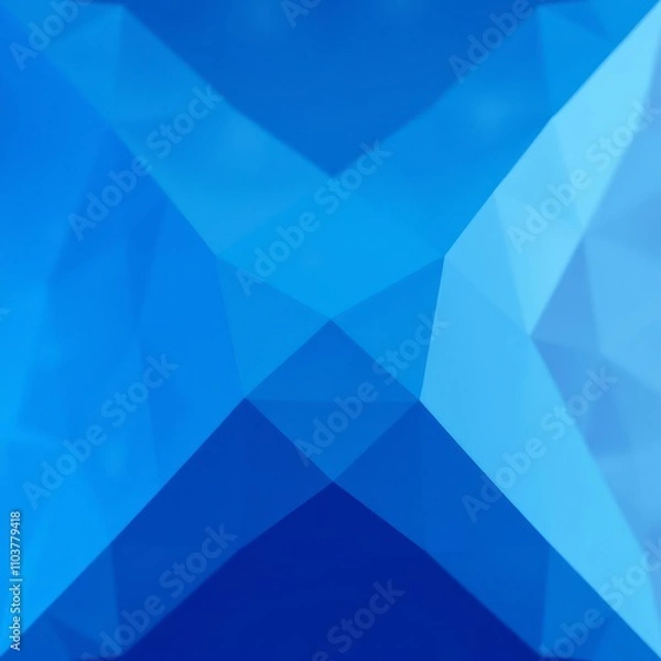 Fototapeta Abstract geometric blue background polygonal wallpaper concept digital design 