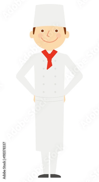 Fototapeta シェフ　男性　全身　働く人々　
