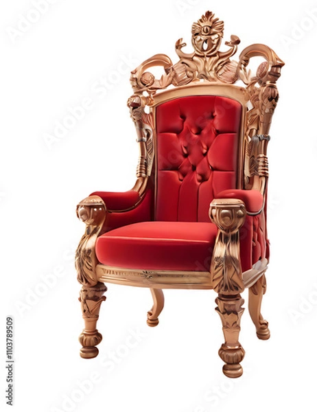 Obraz Luxury Throne Chair in Isolation - AI Generated