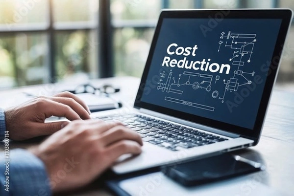 Fototapeta Cost Reduction Strategy for Business