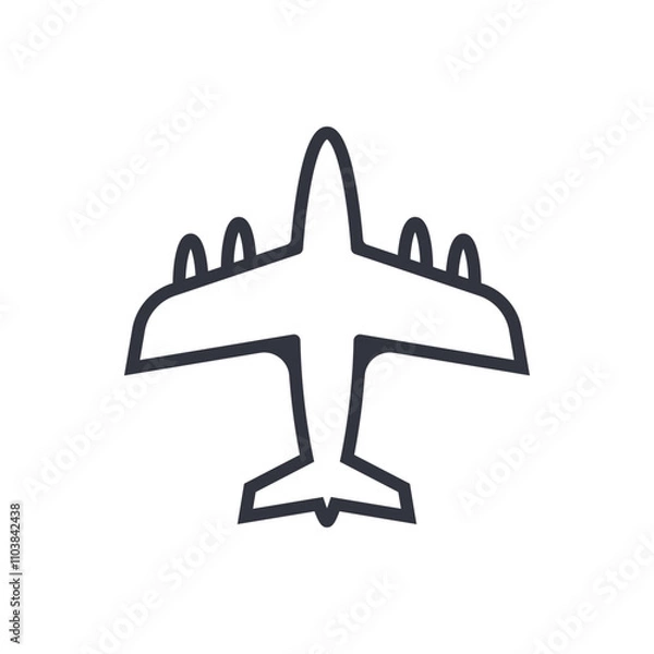 Fototapeta Airplane Logo Template Icon