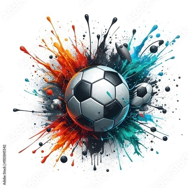 Obraz Football Splash art designs