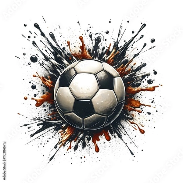 Obraz Football Splash art designs